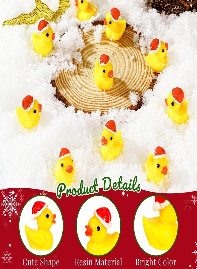 VICROIC 50 PCS Mini Resin Ducks, Tiny Miniature Christmas Duck Figures Ornament Gift for Crafts, Garden, Dollhouse, Home Decorations, Christmas Party Favors - Image 3